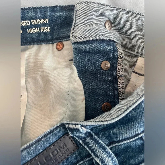 Volcom Jeans | Volcom Super Stoned Skinny High Rise Jeans Women’s Size 27 - Picture 11 of 13